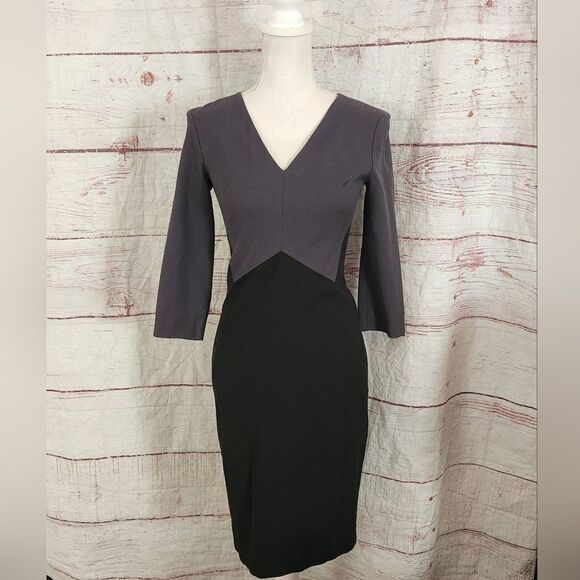 Narciso Rodriguez Form Fitting 3/4 Sleeve Dress Size 38, 2 - Picture 1 of 5